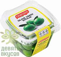 Оливки зеленые сицилийские с косточкой, olive verdi sicilia